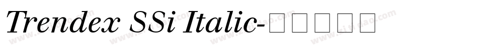 Trendex SSi Italic字体转换